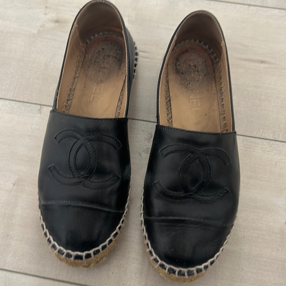 Chanel size 35 black espadrilles